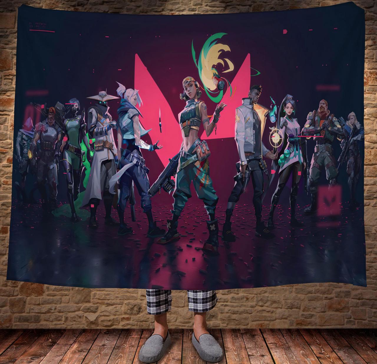 Плед с 3D принтом Valorant All Heroes 150х200 см (epi_0357) Плед с 3D принтом Valorant All Heroes 150х200 см (epi_0357)