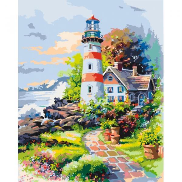 Набор для росписи по номерам Идейка Морской пейзаж Приют грез 40х50 см (КНО2719-mt)