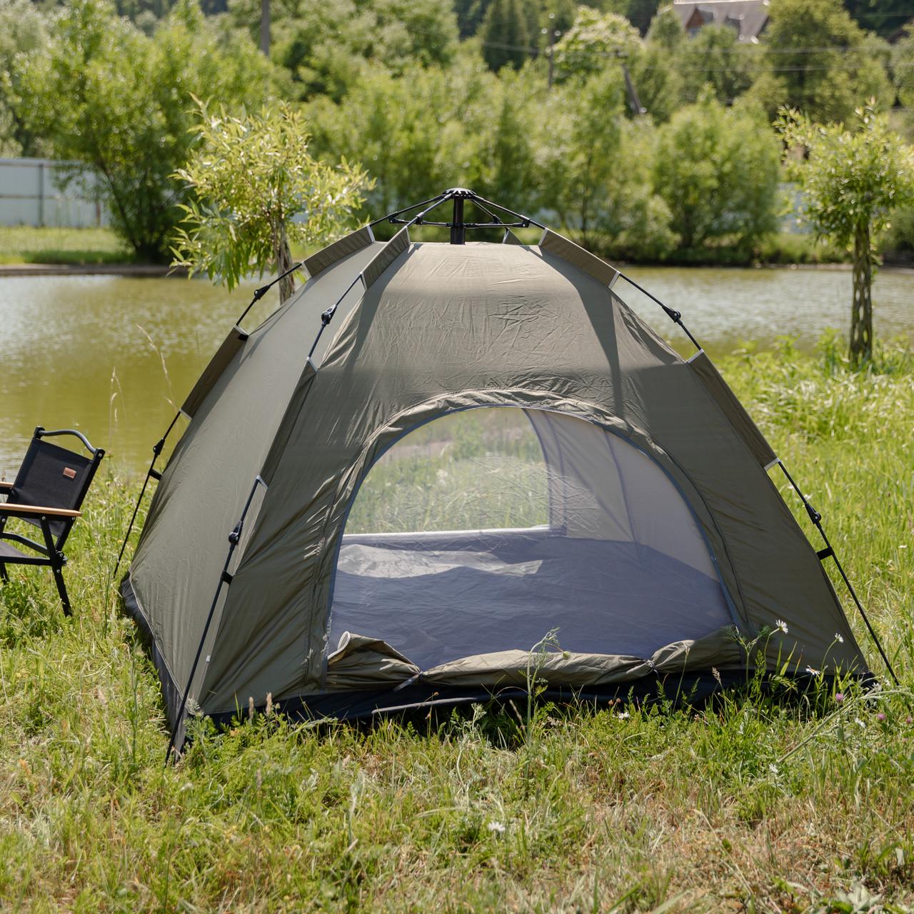 Намет кемпінговий LU-019GR автоматичний для риболовлі/походу туристичний 2x2 м Зелений (7463) - фото 3