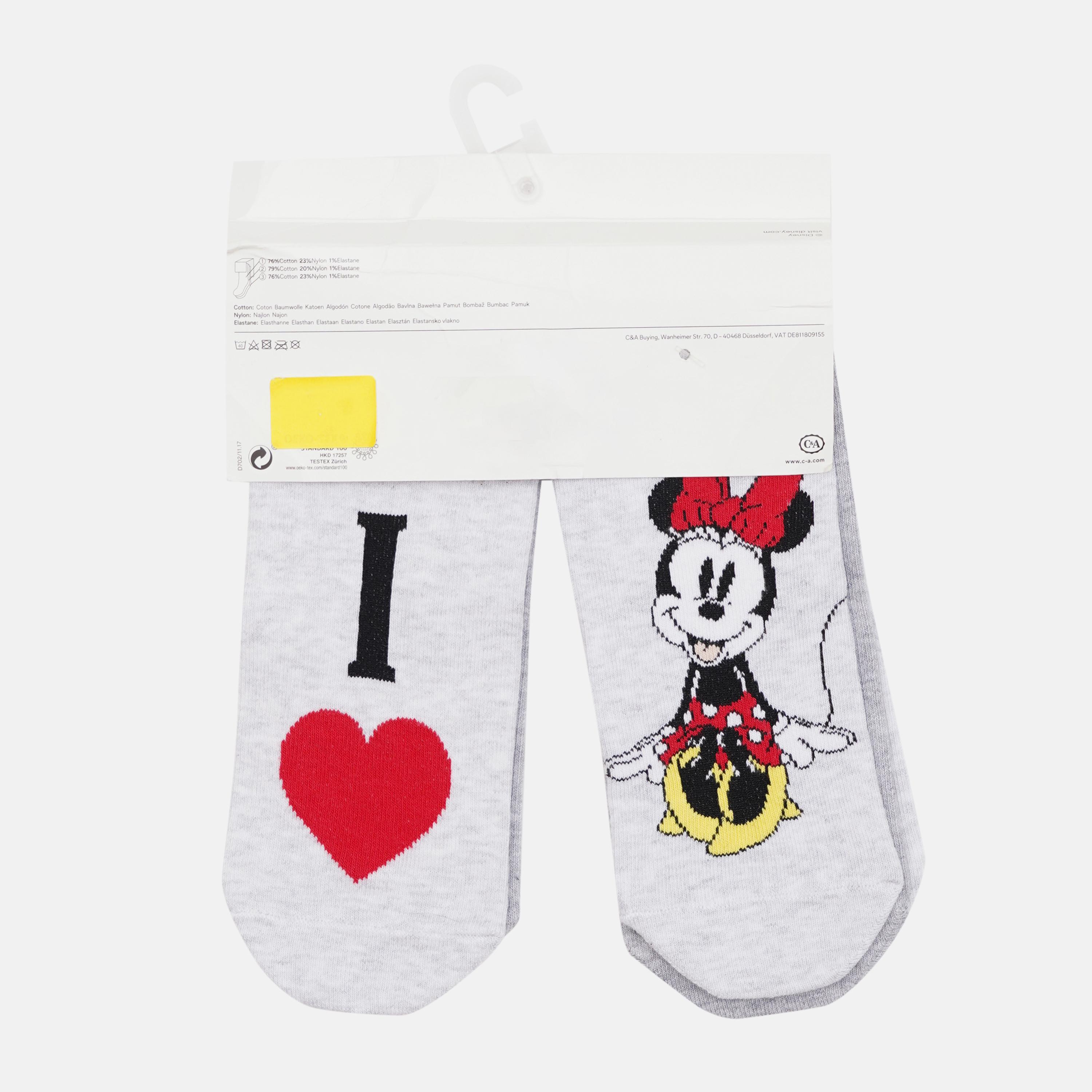 Шкарпетки C&A Minnie р. 39-42 2 пари Сірий (14097900179840403)