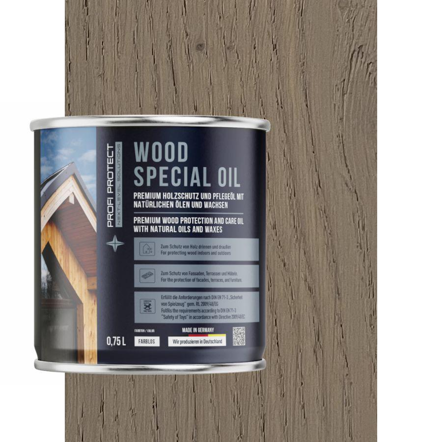 Масло для террас ProfiProtect Wood Special Oil с воском 0,75 л Platin-Grau-eiche (20757375) - фото 1