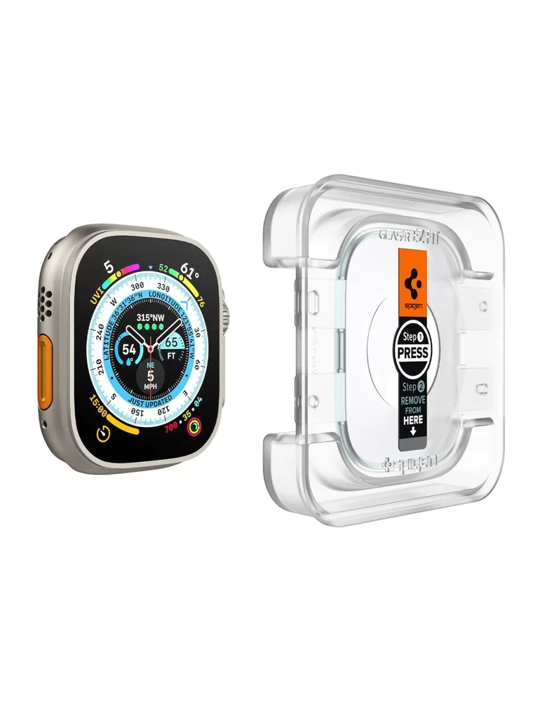 Скло захисне Spigen GLAS.tR EZ Fit для Apple WatchUltra 3 Ultra 2 Ultra 49 мм 2 шт.