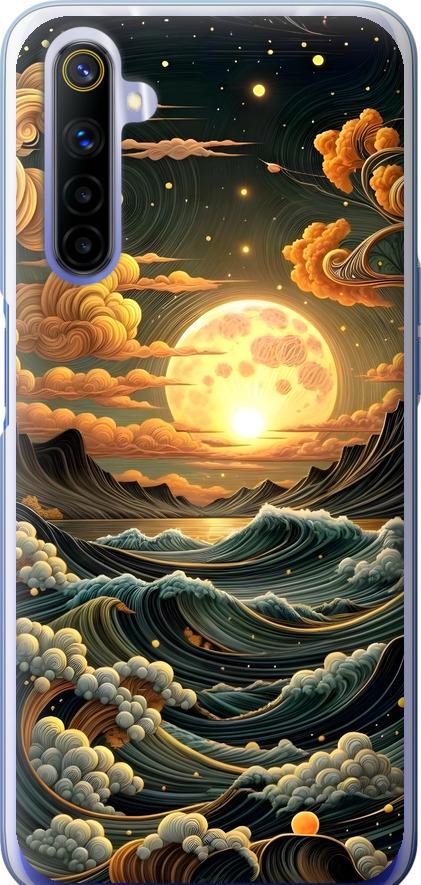 Чехол на Realme 6 Арт волны (6332t-1913-42517)