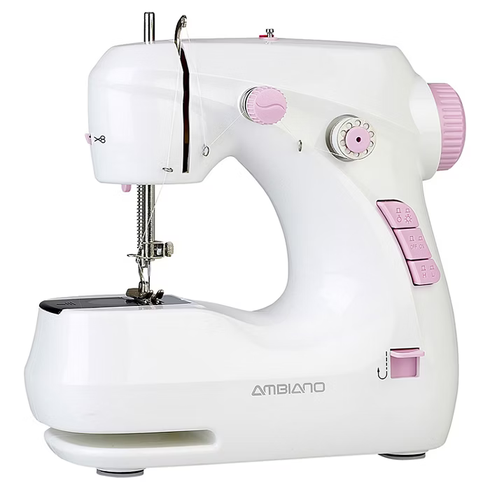 Швейная машина AMBIANO компактная Белый/Розовый