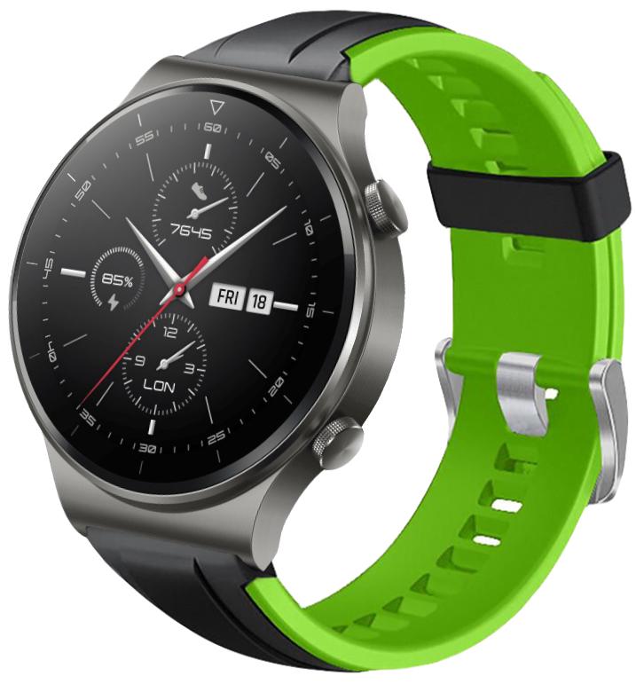 Ремешок Coholl для Huawei Watch GT 2 Pro Black Green (23349-4A)