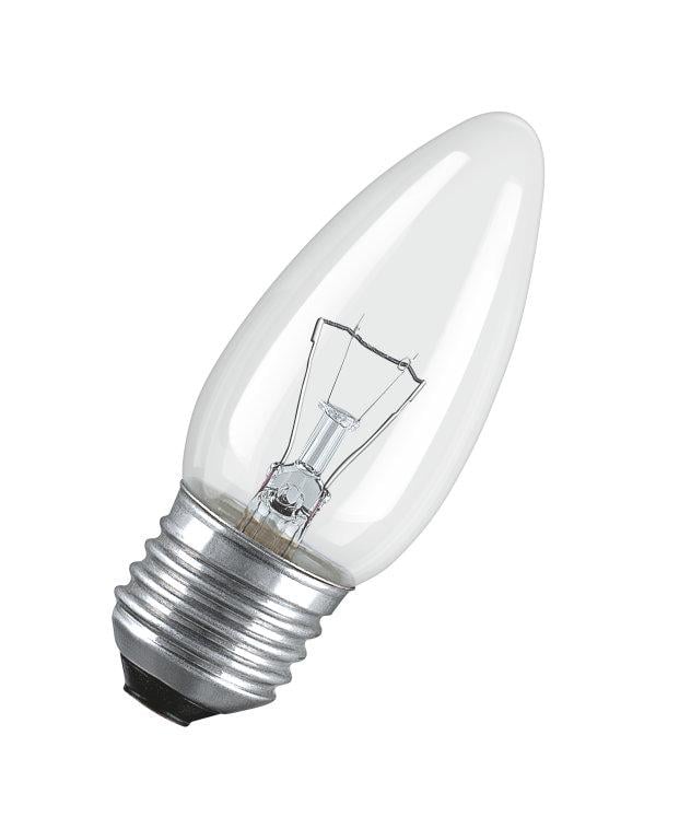 Лампа розжарювання Osram CLAS B CL свічка 60W 220V 660lm 2700K E27 98,5x35 мм (4008321665973)