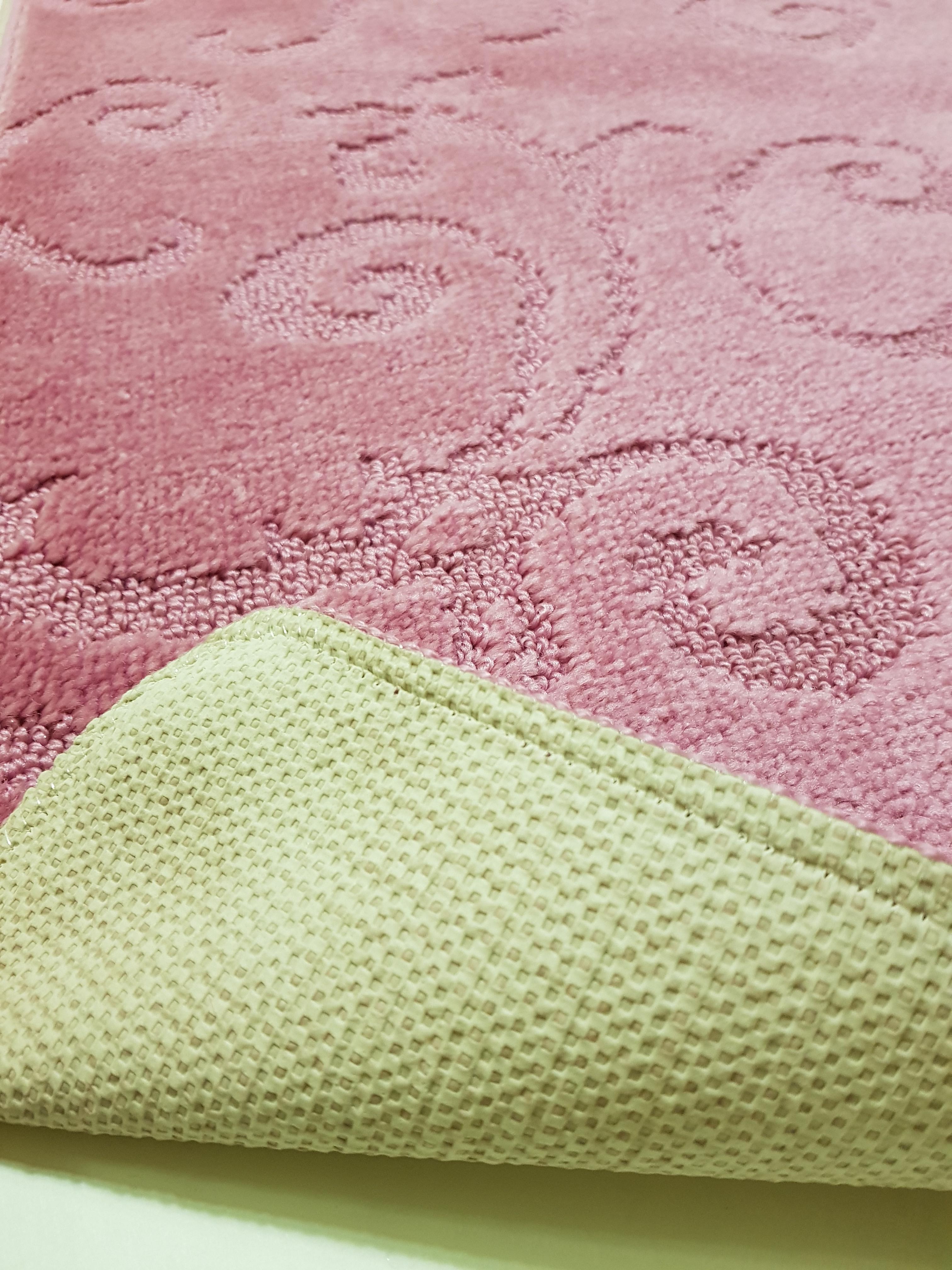 Набор ковриков в ванную комнату Banyolin Silver 0,6х1 м/0,6х0,5 м Fuchsia (CLT 14 8) - фото 4