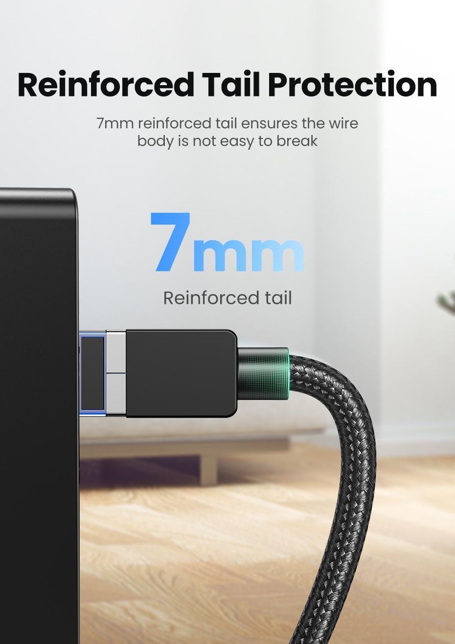 Интернет-кабель UGREEN Cat.8 F/FTP 40 Гбит/с 2000 МГц Lan RJ45 RJ 45 15 м Черный (30799) - фото 8