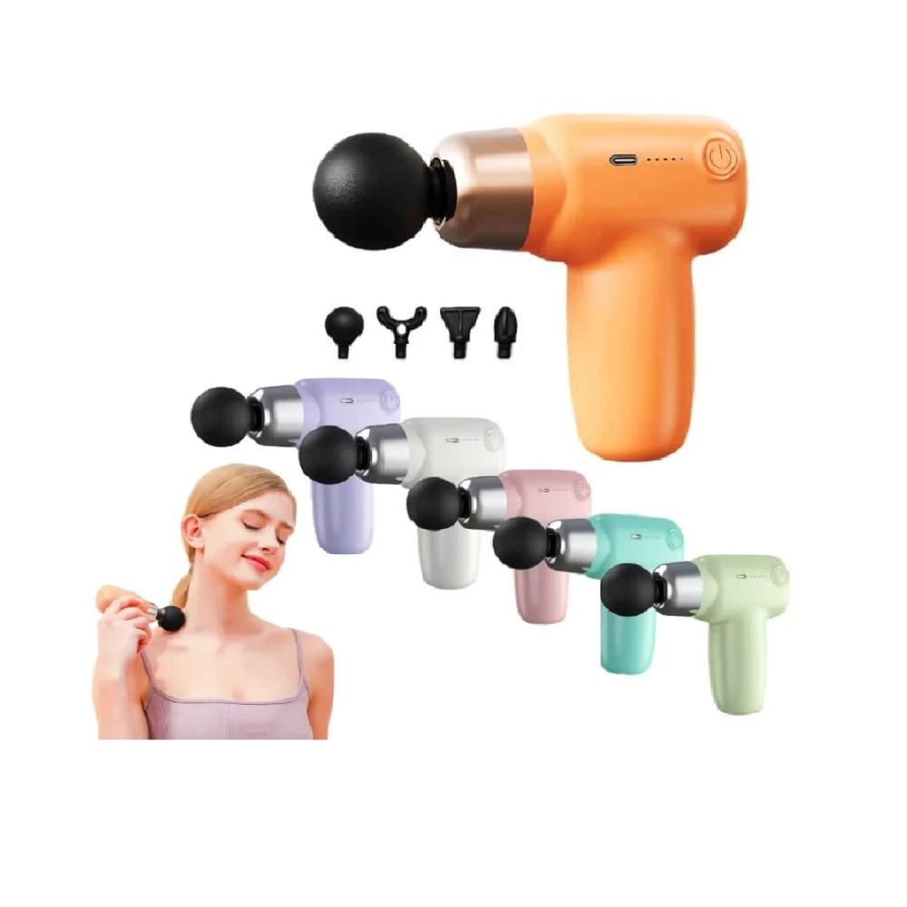 Массажер-пистолет для тела портативный R97183 4 насадки Type-С - фото 4 Массажер-пистолет для тела портативный R97183 4 насадки Type-С - фото 4