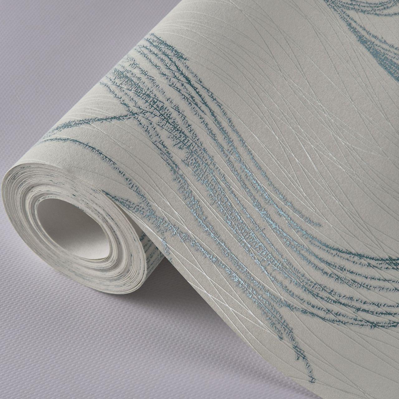 Шпалери вінілові Marburg 53438 0,53х10,05 м Молочний з м’ятним (29785890) - фото 4