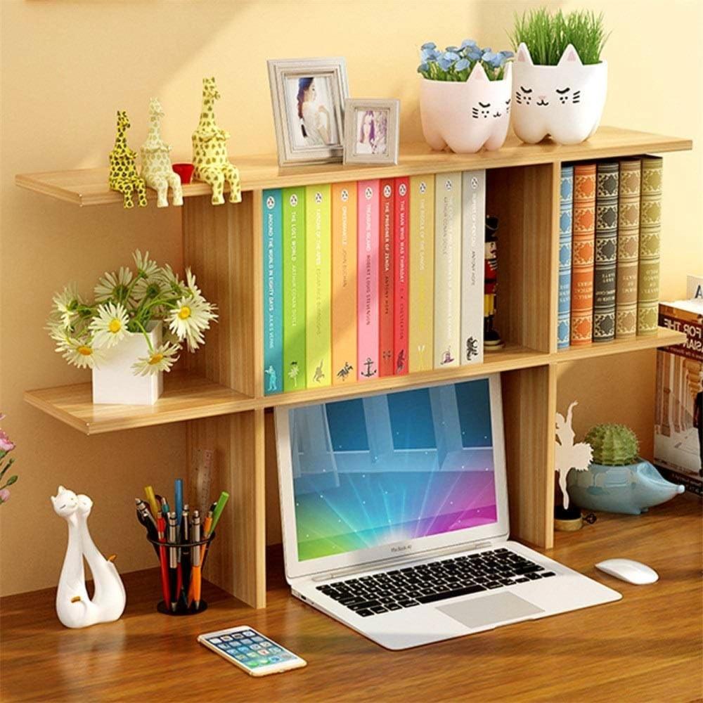 Полка-надстройка настольная из дерева Семане карри (АКД-000403)