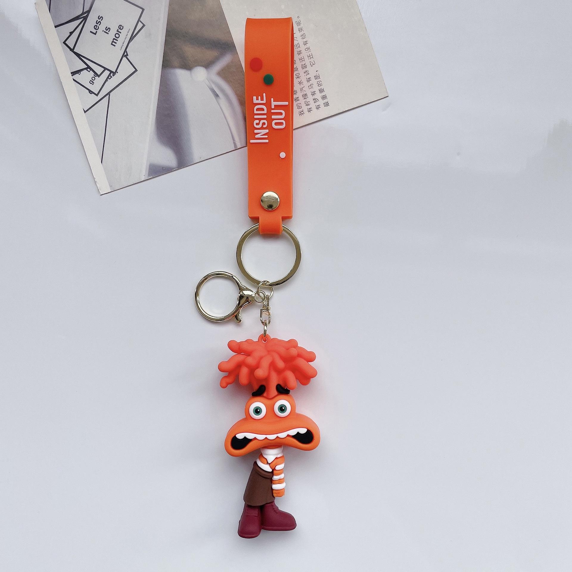 Брелок для ключей Inside Out 2 Anxiety Мысли наизнанку 2 Тревога Оранжевый (043)