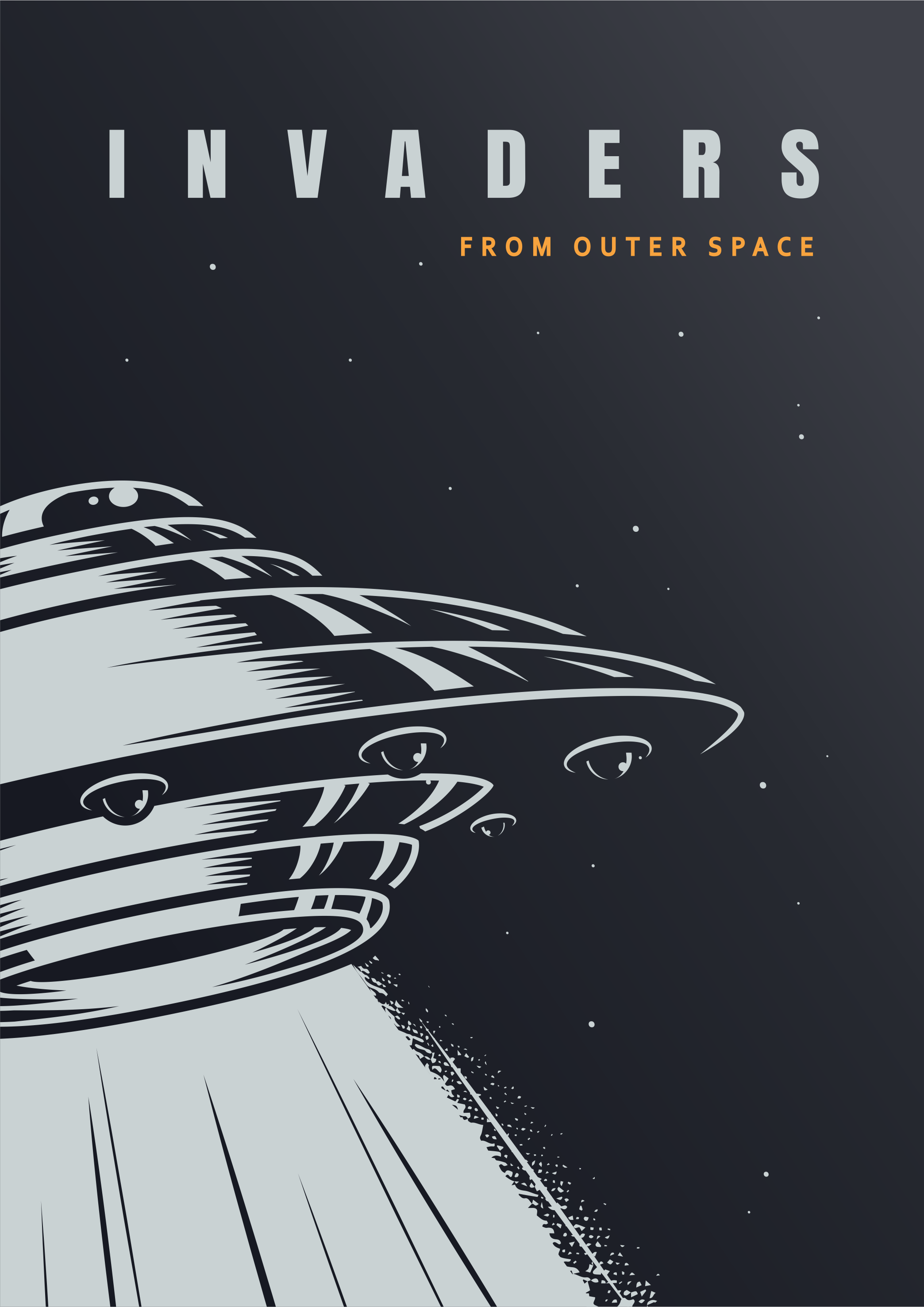 Табличка металлическая "Invaders" 25x18 см Табличка металлическая "Invaders" 25x18 см