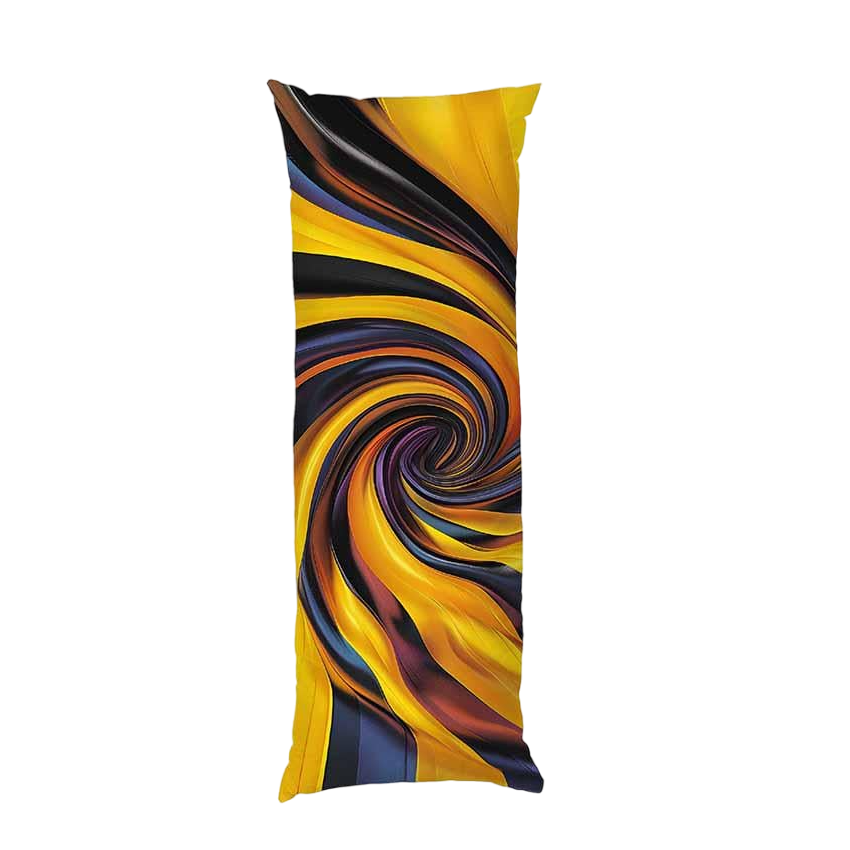 Подушка дакимакура Yellow spiral Beautiful pattern габардин 70х30 см (113813)
