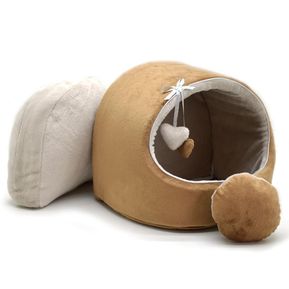 Домик для животных Zoo-hunt Плюш №1 360х320х320 мм Коричневый (26715326) - фото 2 Домик для животных Zoo-hunt Плюш №1 360х320х320 мм Коричневый (26715326) - фото 2