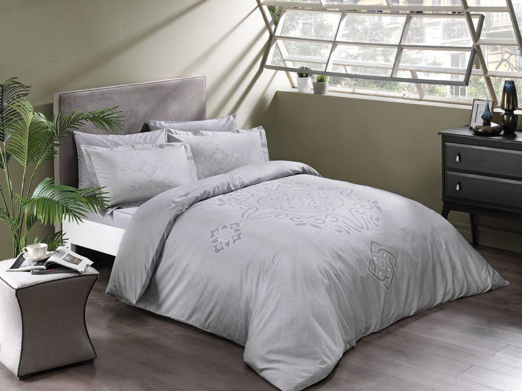 Постельное белье TАС Bruna kahve v05 евро (svt-2000022272582)