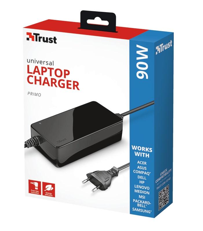 Зарядное устройство для Trust Primo 90W-19V Universal Laptop Black - фото 4