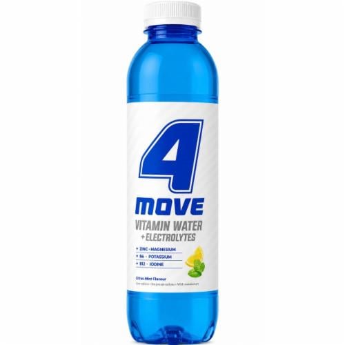 Напиток 4MOVE Vitamin water/Electolytes Lemon&Mint 556 мл (06078)