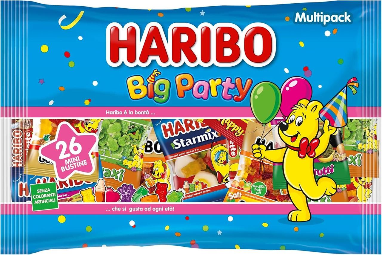 Конфеты желейные Haribo Big Party 26 мини-пакетиков 470 г (2758706535)
