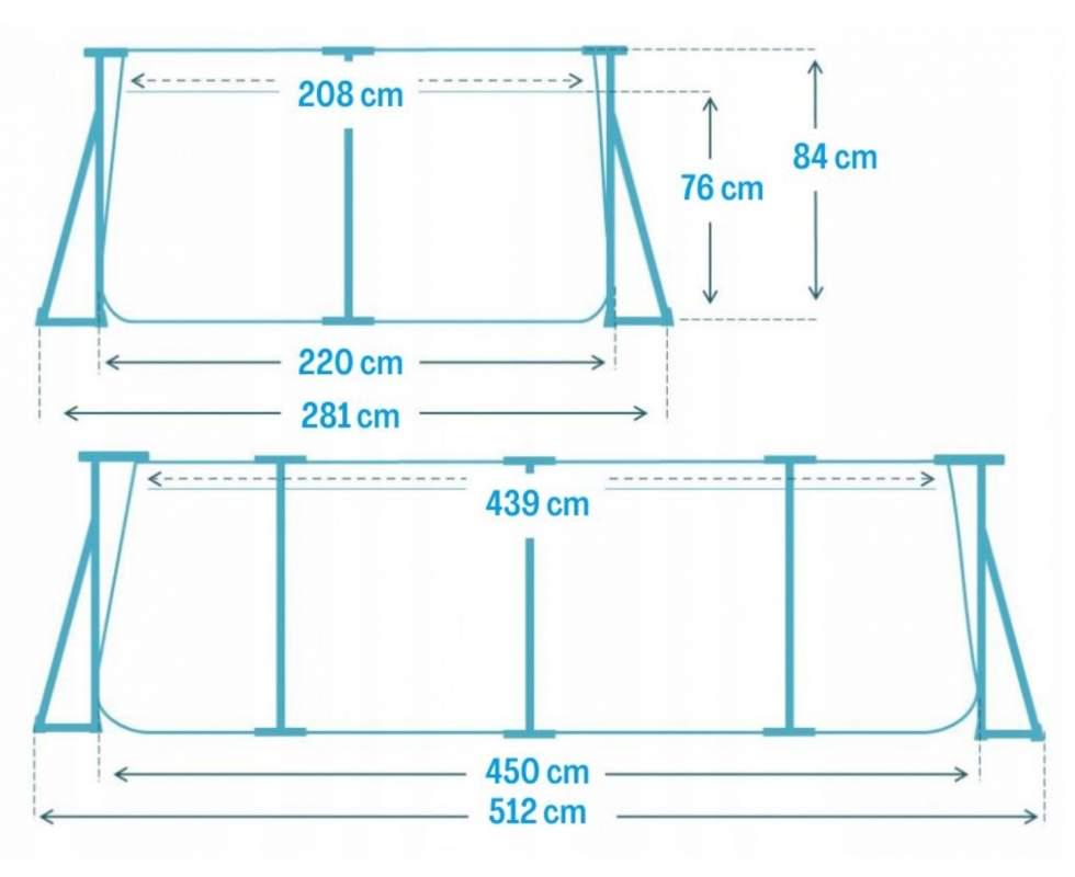 Басейн каркасний Intex 450х220х84 см Синій (28273) - фото 3 Басейн каркасний Intex 450х220х84 см Синій (28273) - фото 3