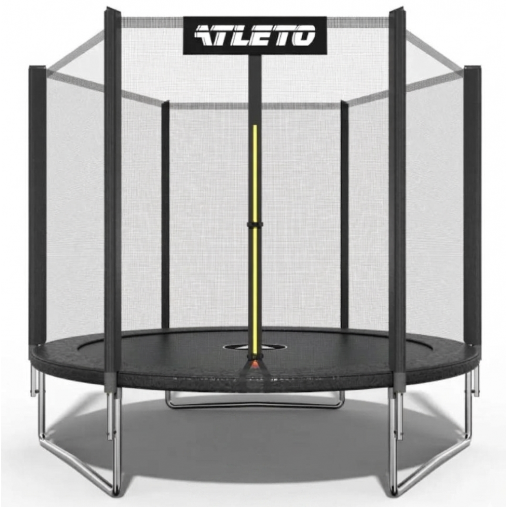 Батут детский Atleto с сеткой 183 см Черный (42400450)