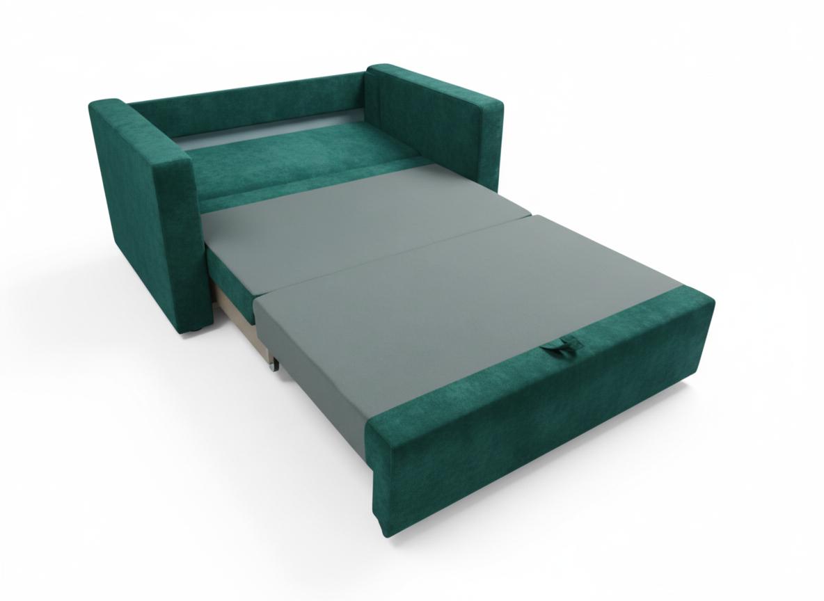 Диван раскладной прямой Tobi Sho Аркс велюр Fiore 150x93 см Изумрудный (Emerald) - фото 4