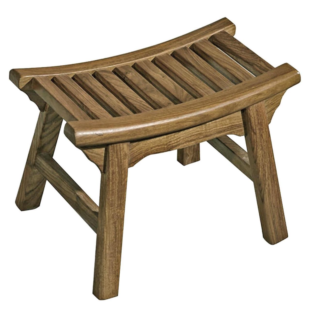 Табурет для ванной из дерева Кобия Корица (ТВН-003133)