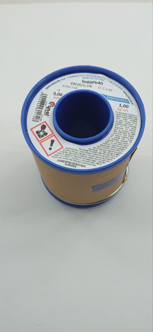 Припій Cynel S-Sn60 Pb40 SW26/2,5% 3 мм 1 кг (13214)
