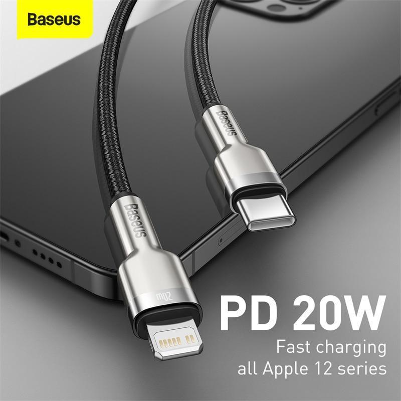 USB кабель BASEUS Type С на Lightning Cafule Series Metal Data Cable 2 м 20 W PD Black - фото 7