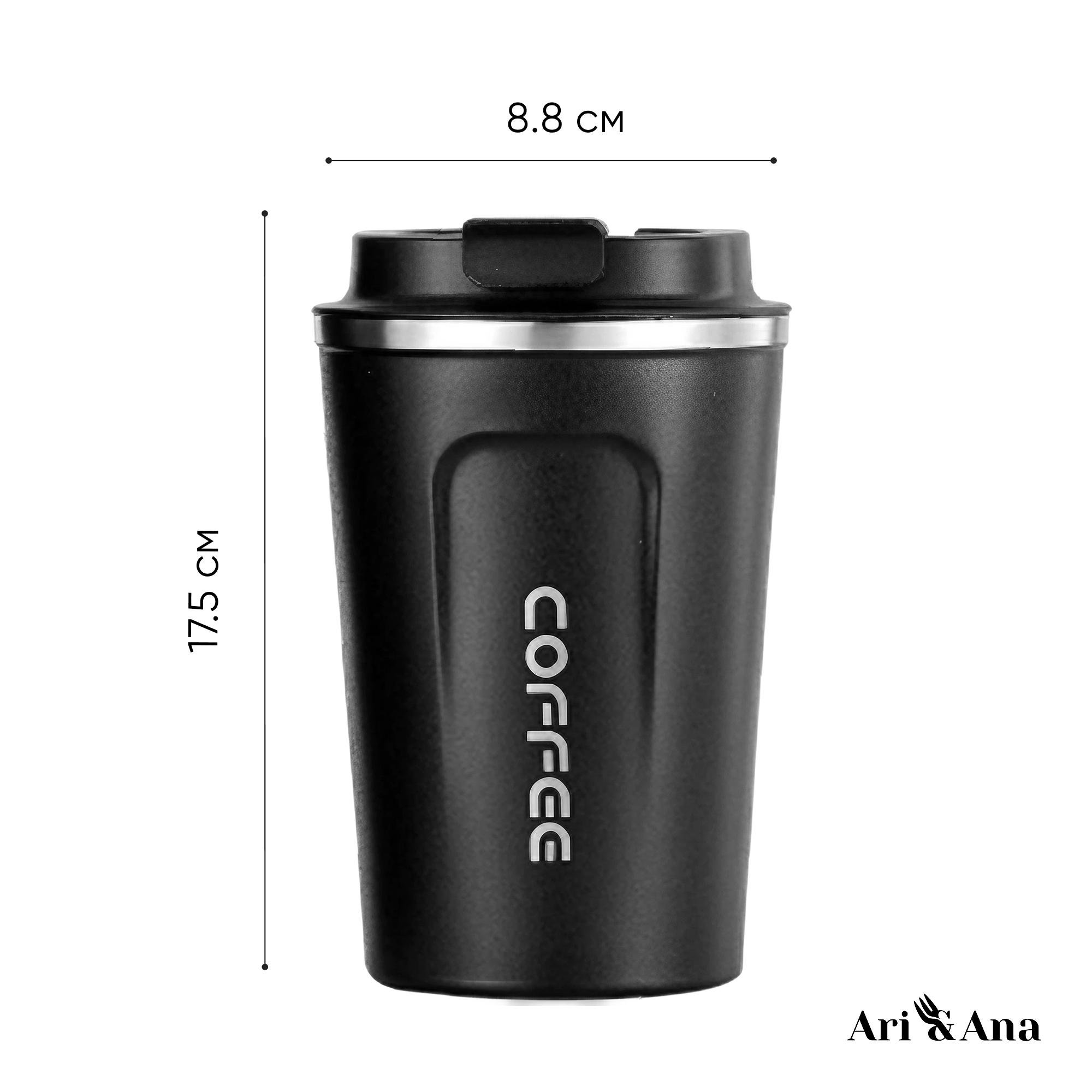 Термокружка Ari/Anaсенсорный дисплей из нержавеющей стали герметичная крышка 380 мл Черный - фото 3 Термокружка Ari/Anaсенсорный дисплей из нержавеющей стали герметичная крышка 380 мл Черный - фото 3