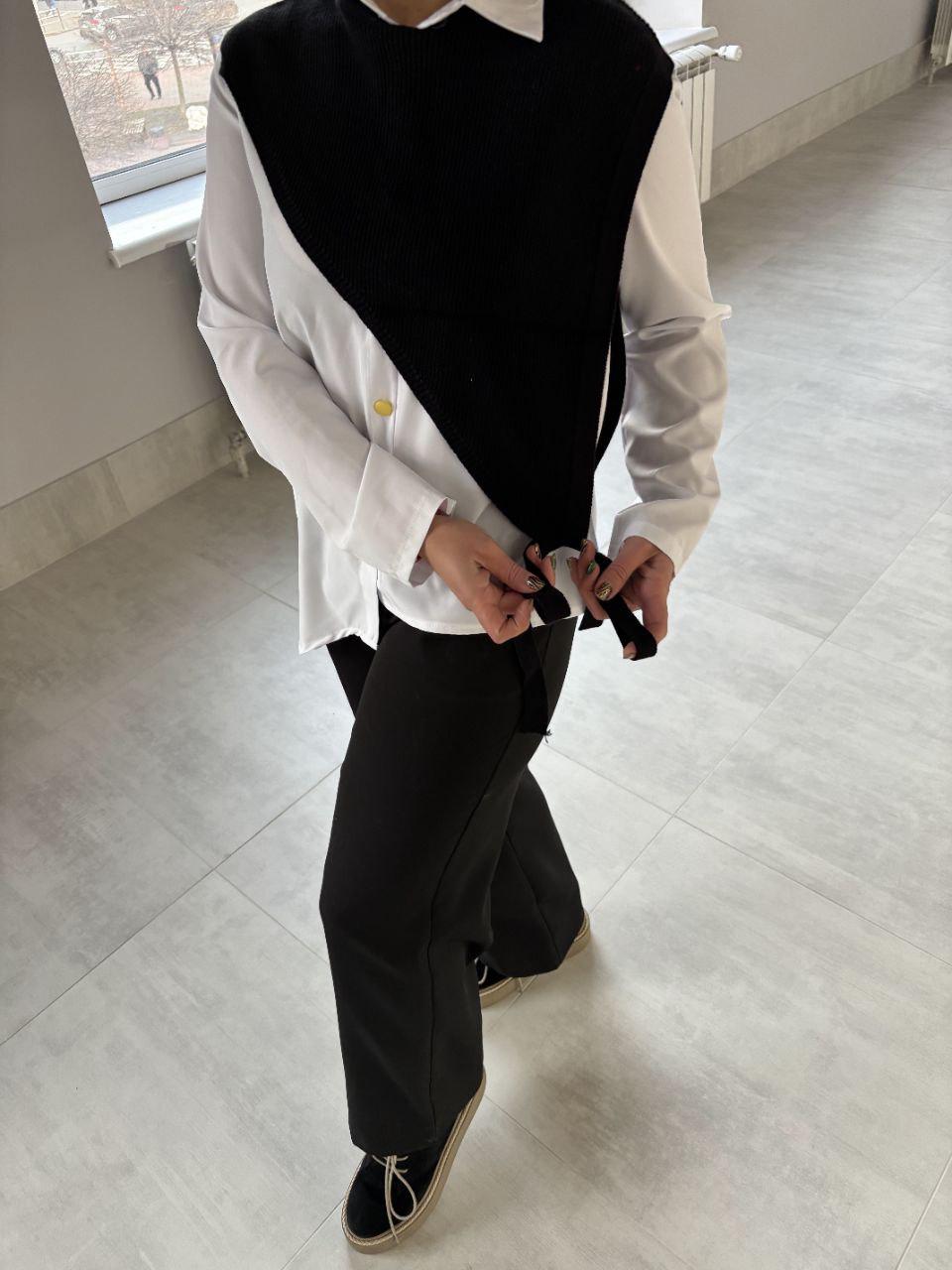 Жилет жіночий з асиметричним низом L Чорний (000001) - фото 3 Жилет жіночий з асиметричним низом L Чорний (000001) - фото 3