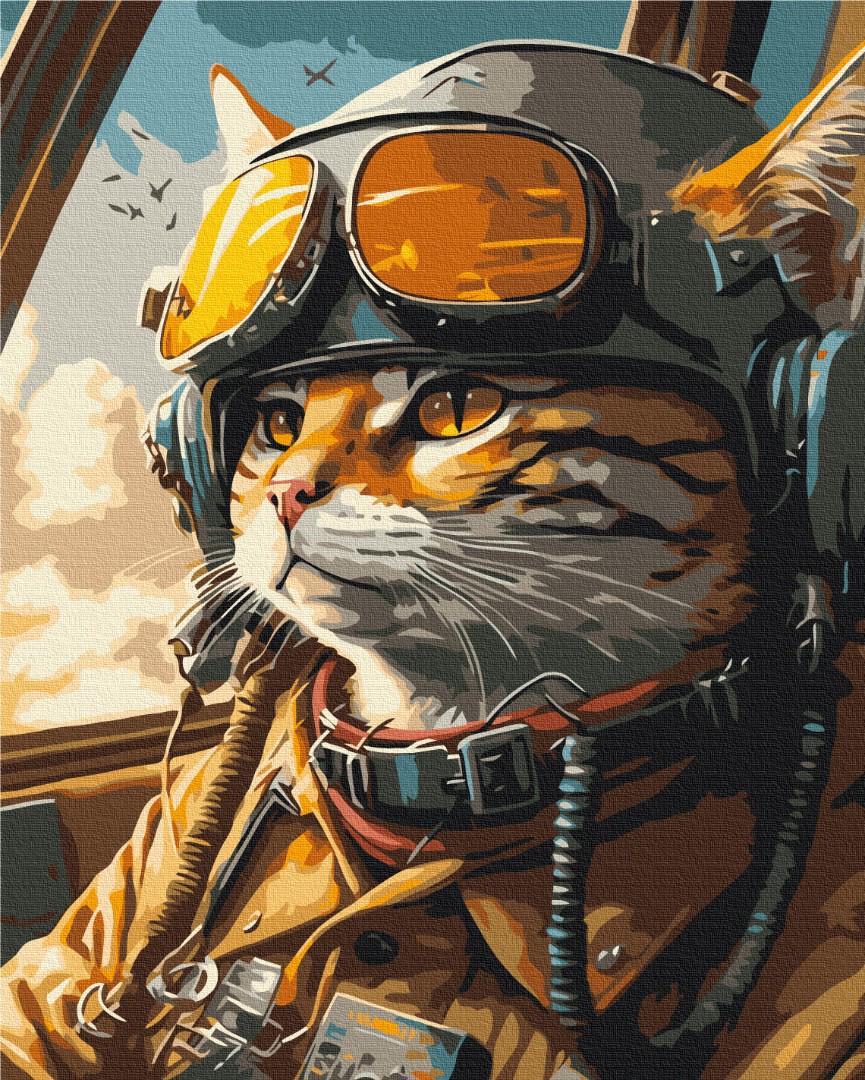 Картина по номерам Brushme Котик на защите неба 50x60 см (BS53792L) Картина по номерам Brushme Котик на защите неба 50x60 см (BS53792L)