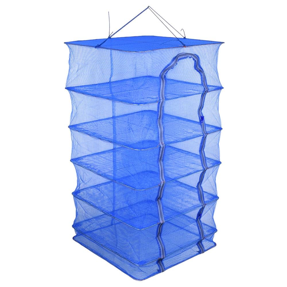 Сетка для сушки рыбы MH-5891-50 50х50х95 см подвесная Голубой (30359730)