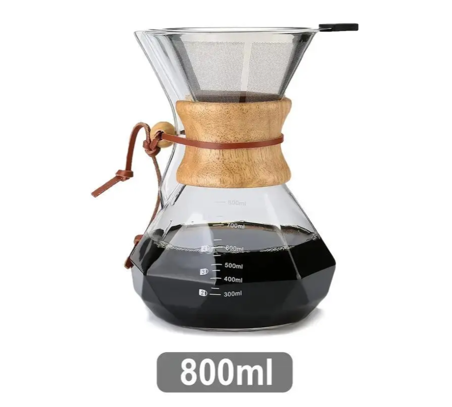 Кемекс заварник для кофе с многоразовым металлическим фильтром 800 мл (5888025) - фото 4