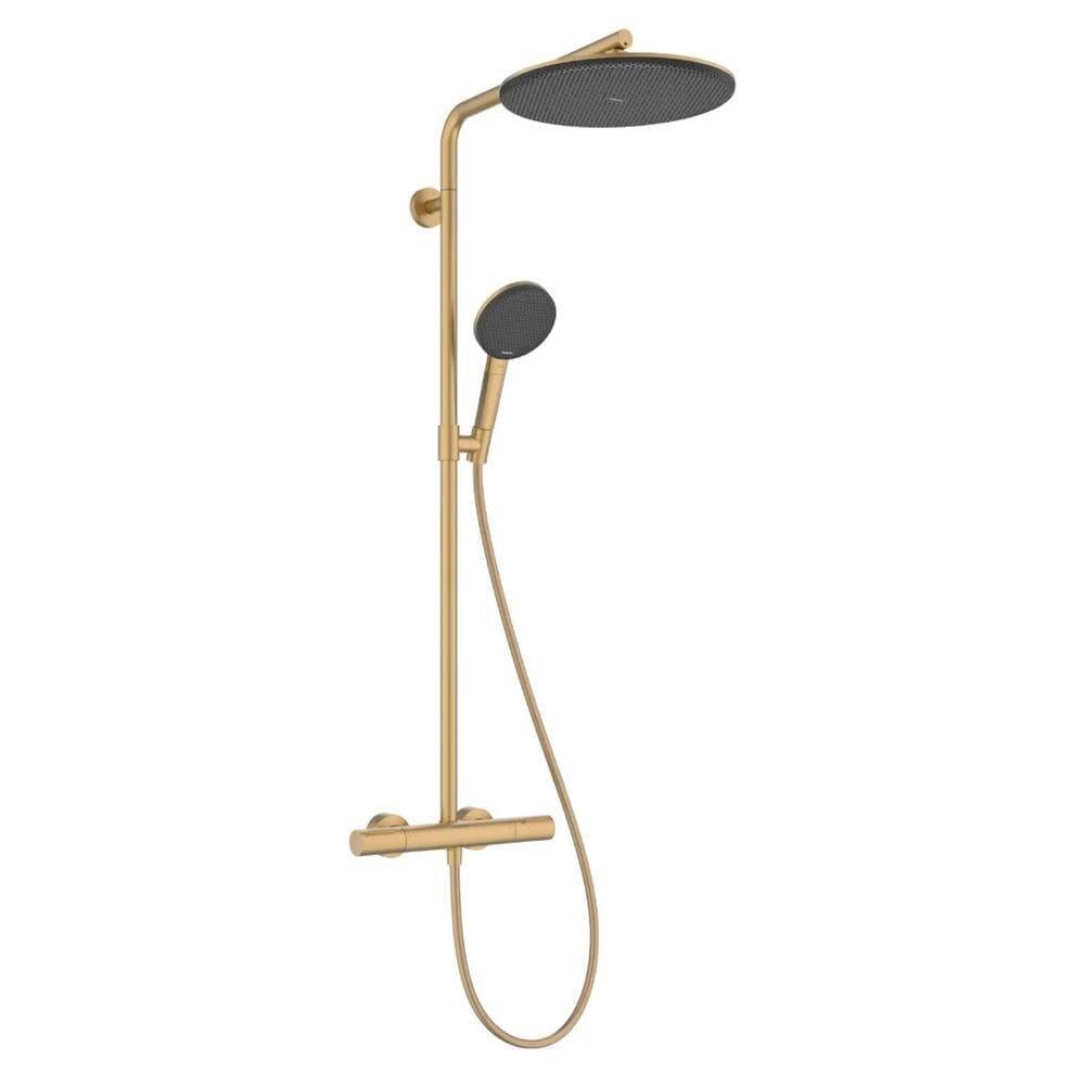 Душевая система Hansgrohe Raindance Alive S Puro 300 1jet EcoSmart из Ecostat Element с термостатом металл Бронзовый матовый (24593140)