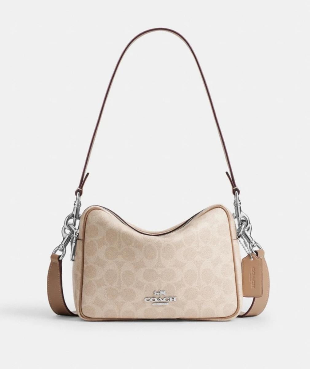 Сумка жіноча Coach Mini Signature Crossbody Sv/Sand/Taupe CEK69 (36521611)