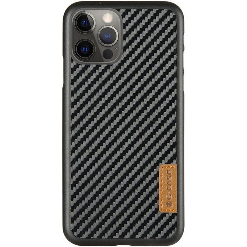 Карбонова накладка G-Case Dark series для Apple iPhone 12 Pro Max (Чорний) (168405)