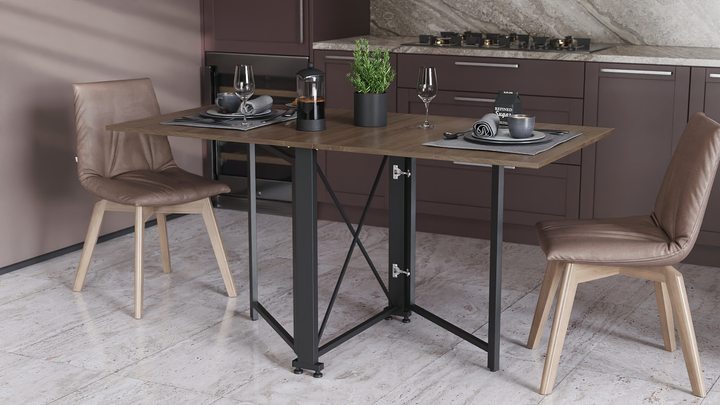 Обеденный стол книжка Ferrum Decor 152х73х75 см Дуб трюфель (28341482)