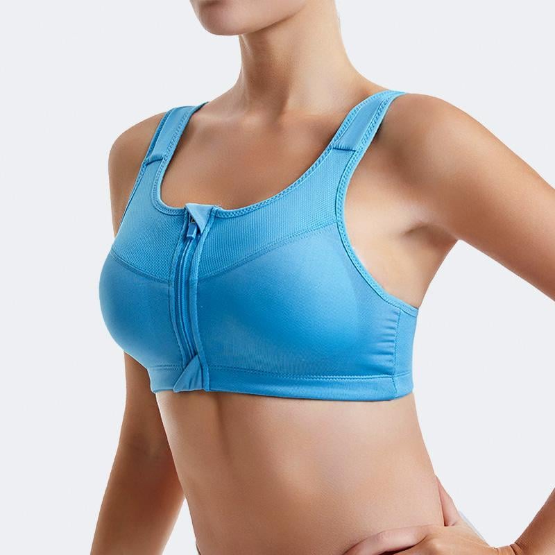 Топ спортивный на молнии спереди XL Голубой (17899879)