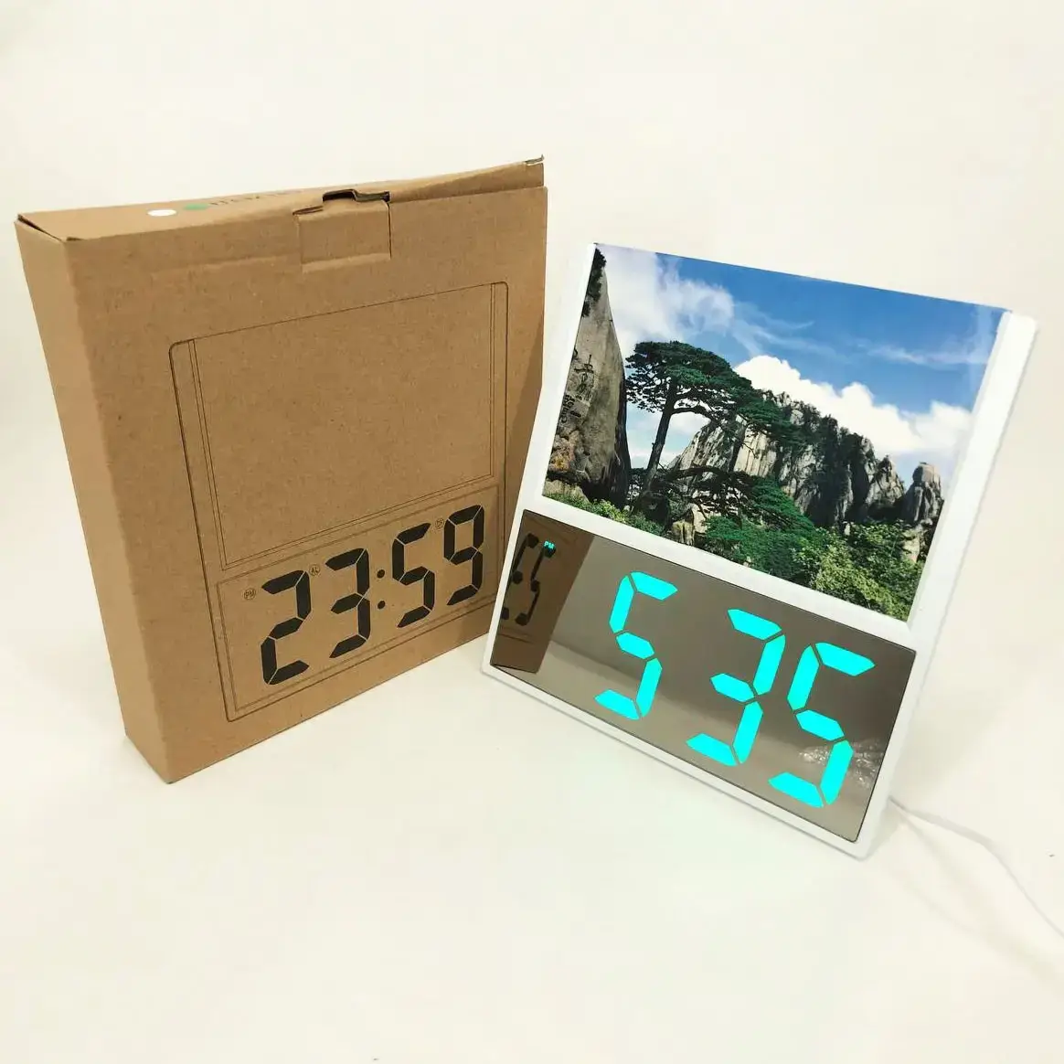 Часы настольные DS-6608 электронные цифровые с подсветкой