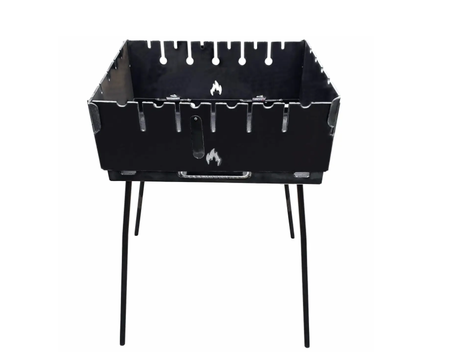 Мангал посилений складаний Вогник на 6 шампурів із метал 3 мм (717) - фото 3