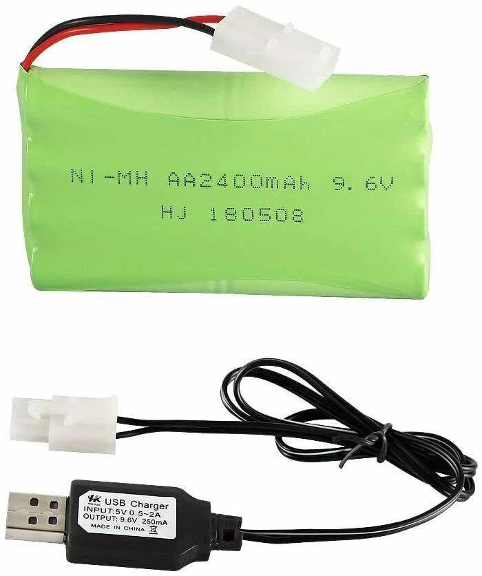 Акумулятор NiMH 9,6V 2400mAh з USB зарядним кабелем (33030072)