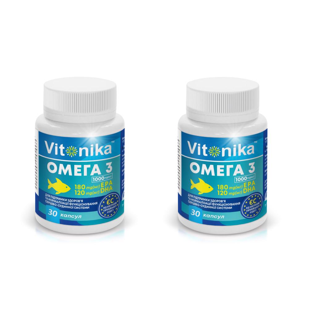 Омега-3 Vitonika 180 EPA/120 DHA в мягких капсулах 1000 мг №30 + Омега-3 №30 (CO003920)