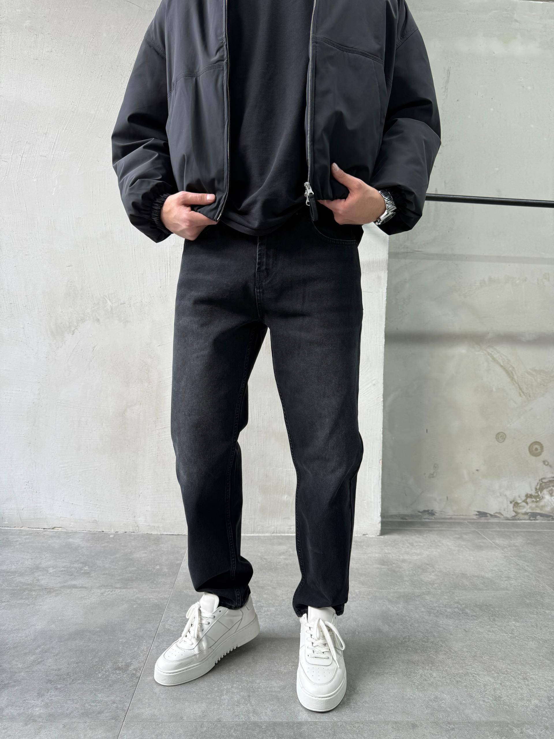 Джинсы бананы мужские Carrot Fit j0032 демисезонные р. 29 Черный (j0032) - фото 1