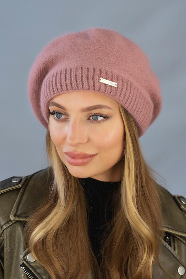 Берет на ножке Braxton Ализа женская Темно-пудровый (7234)