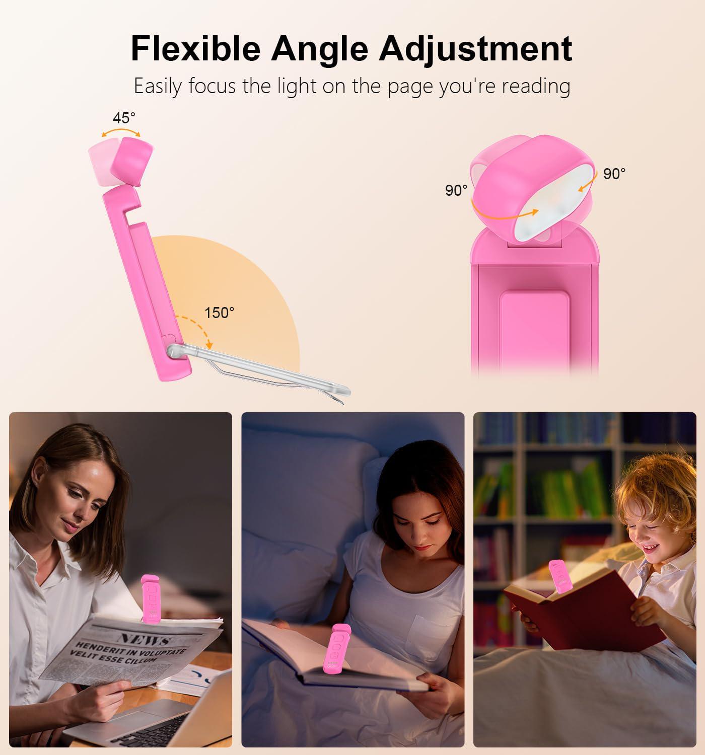 Настольная лампа для чтения аккумуляторная Gritin LED Book Light 500 mAh до 80 часов работы Pink (G1313) - фото 5 Настольная лампа для чтения аккумуляторная Gritin LED Book Light 500 mAh до 80 часов работы Pink (G1313) - фото 5