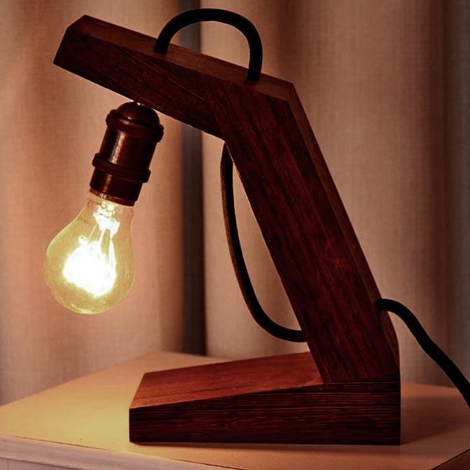 Светильник настольный из дерева Дериде Савоярди (НСС-004115)