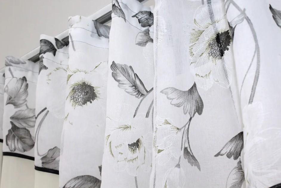 Комплект шторки/ламбрекен 290х170 см Молочный/Серый (084к) - фото 4 Комплект шторки/ламбрекен 290х170 см Молочный/Серый (084к) - фото 4