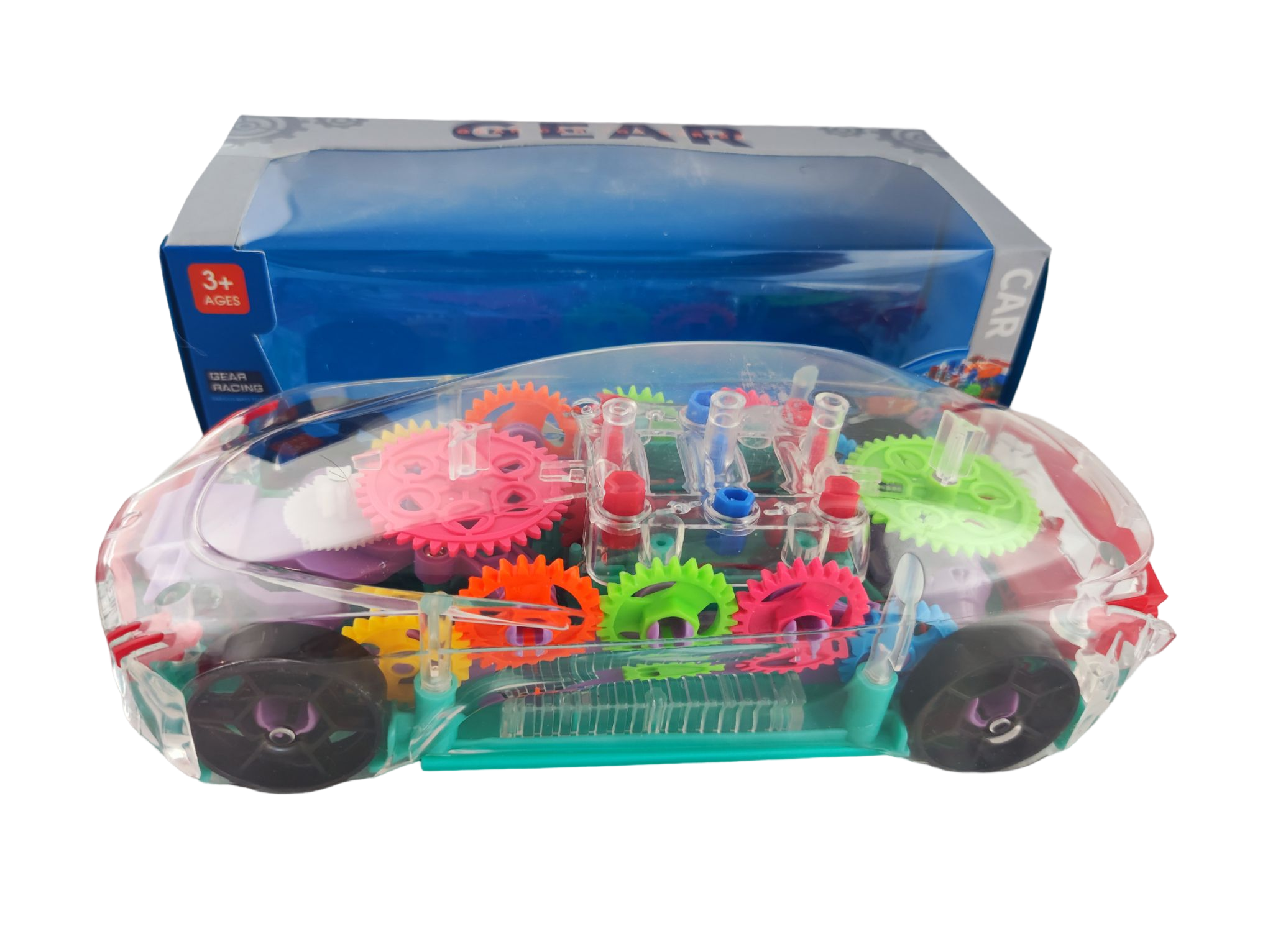 Машинка детская музыкальная A-Toys в прозрачном корпусе со световыми эффектами (115740)