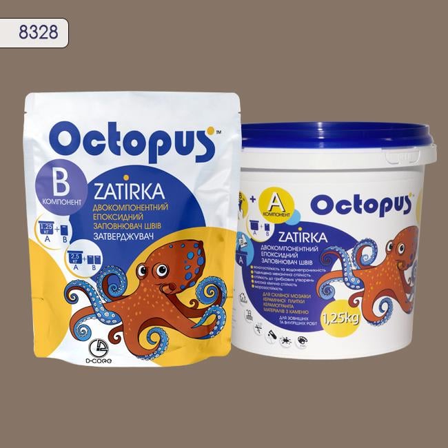 Затирка для плитки Octopus Zatirka 8328 епоксидна 1,25 кг
